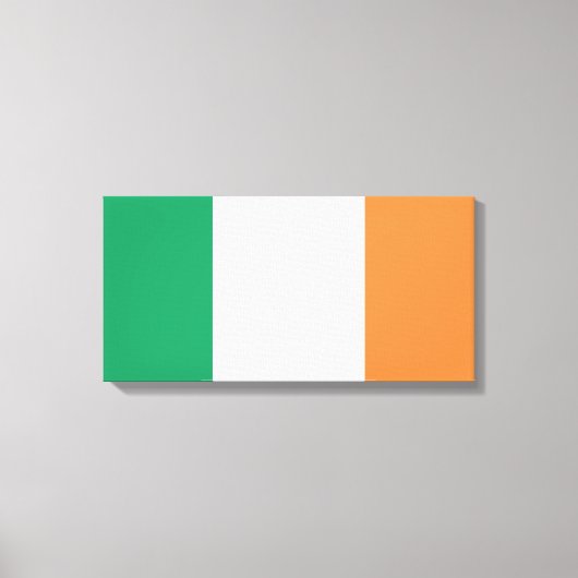 Ierse vlag (Republiek Ierland) (ROI) (Eire) Canvas Afdruk (Voorkant)