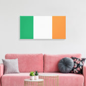 Ierse vlag (Republiek Ierland) (ROI) (Eire) Canvas Afdruk (Insitu (Woonkamer))