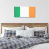 Ierse vlag (Republiek Ierland) (ROI) (Eire) Canvas Afdruk (Insitu (Slaapkamer))