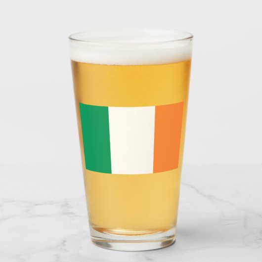 Ierse vlag (Republiek Ierland) (ROI) (Eire) Glas (Voorkant gevuld)