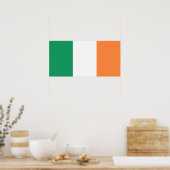 Ierse vlag (Republiek Ierland) (ROI) (Eire) Poster (Keuken)