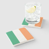 Ierse vlag (Republiek Ierland) (ROI) (Eire) Stenen Onderzetter (Zijkant)