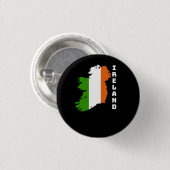 Ierse vlag ronde button 3,2 cm (Voorkant /achterkant)
