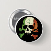 Ierse vlag ronde button 5,7 cm (Voorkant /achterkant)