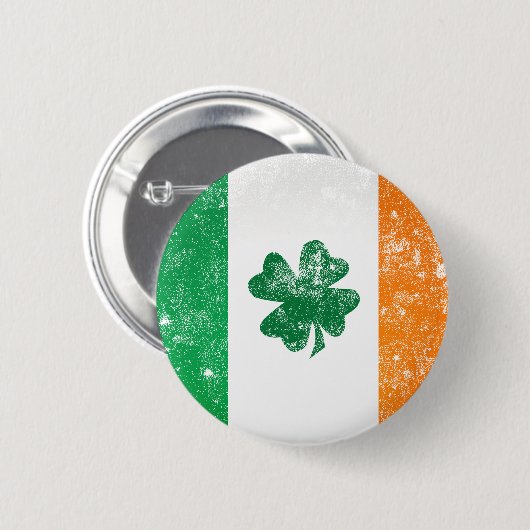 Ierse vlag ronde button 5,7 cm (Voorkant /achterkant)