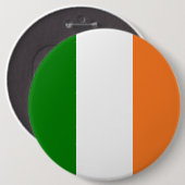 Ierse vlag ronde button 6,0 cm (Voorkant /achterkant)
