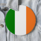 Ierse vlag ronde button 6,0 cm (In situ)