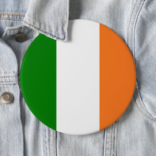 Ierse vlag ronde button 6,0 cm (In situ)