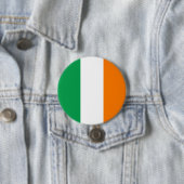 Ierse vlag ronde button 7,6 cm (In situ)