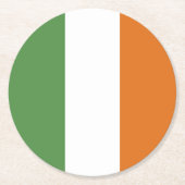 Ierse vlag ronde kartonnen onderzetter (Voorkant)