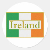 Ierse vlag ronde sticker (Voorkant)