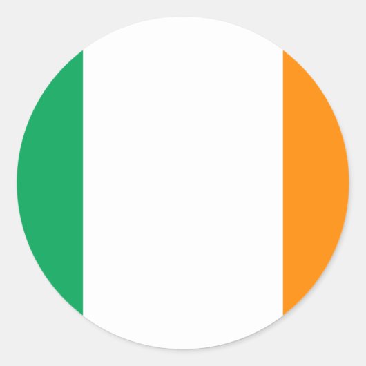 ierse vlag ronde sticker (Voorkant)