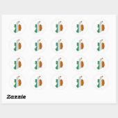 Ierse vlag ronde sticker (Vel)