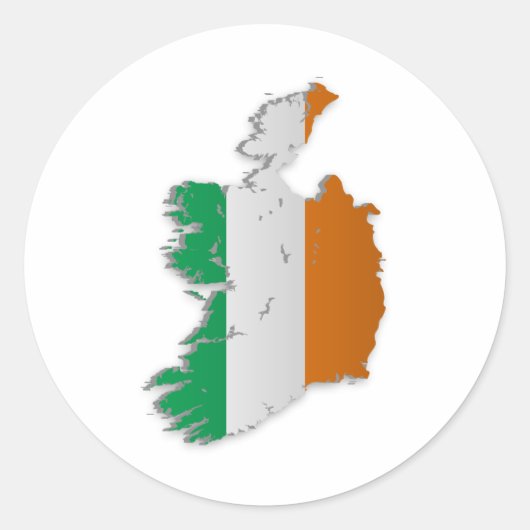 Ierse vlag ronde sticker (Voorkant)