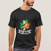 Ierse vlag Saint Patrick's Day Shamrock Duitse Zij T-shirt (Voorkant)