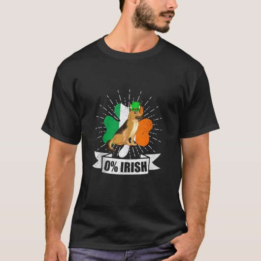 Ierse vlag Saint Patrick's Day Shamrock Duitse Zij T-shirt (Voorkant)