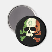 Ierse vlag schedel magneet (Voorkant / Achterkant)