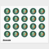 Ierse vlag Shamrock Beers St Patricks Day Ronde Sticker (Vel)