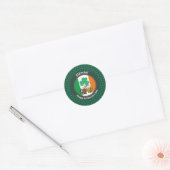 Ierse vlag Shamrock Beers St Patricks Day Ronde Sticker (Envelop)