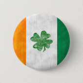 Ierse vlag Shamrock Button (Voorkant)