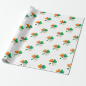 Ierse vlag Shamrock Cadeaupapier (Uitgerold)
