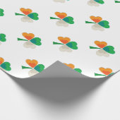 Ierse vlag Shamrock Cadeaupapier (Hoek)