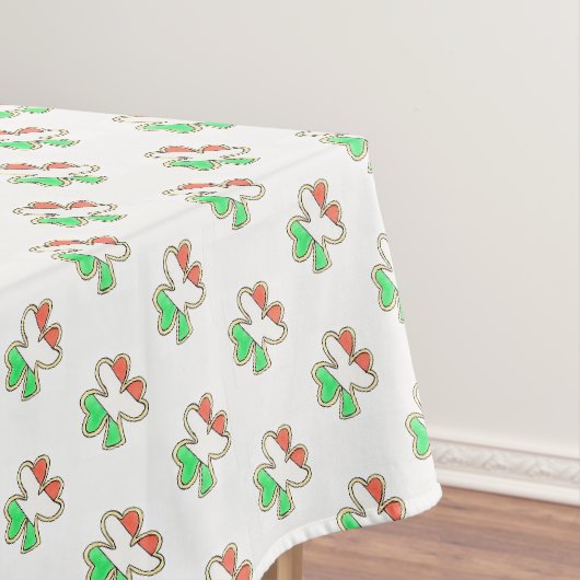 Ierse vlag Shamrock Clover Cookie St Patrick's Day Tafelkleed (Voorbeeld)