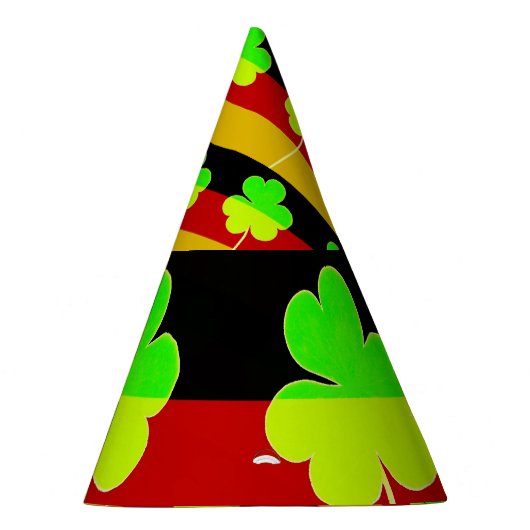 Ierse vlag Shamrock Clover St. Patrick Fun Feesthoedjes (Rechts)