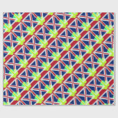 Ierse vlag Shamrock Clover St. Patrick UK Cadeaupapier (Vlak)