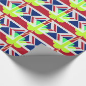 Ierse vlag Shamrock Clover St. Patrick UK Cadeaupapier (Hoek)