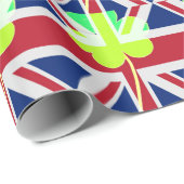 Ierse vlag Shamrock Clover St. Patrick UK Cadeaupapier (Rol Hoek)