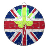 Ierse vlag Shamrock Clover St. Patrick UK Dartbord (Voorkant)