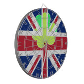 Ierse vlag Shamrock Clover St. Patrick UK Dartbord (Voorkant Links)