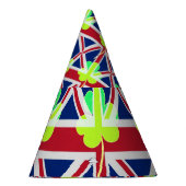 Ierse vlag Shamrock Clover St. Patrick UK Feesthoedjes (Rechts)