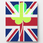 Ierse vlag Shamrock Clover St. Patrick UK Fotoplaat (Voorkant)