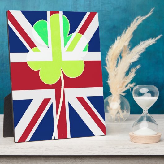 Ierse vlag Shamrock Clover St. Patrick UK Fotoplaat (Zijkant)