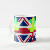 Ierse vlag Shamrock Clover St. Patrick UK Koffiemok (Voorkant links)