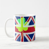 Ierse vlag Shamrock Clover St. Patrick UK Koffiemok (Links)