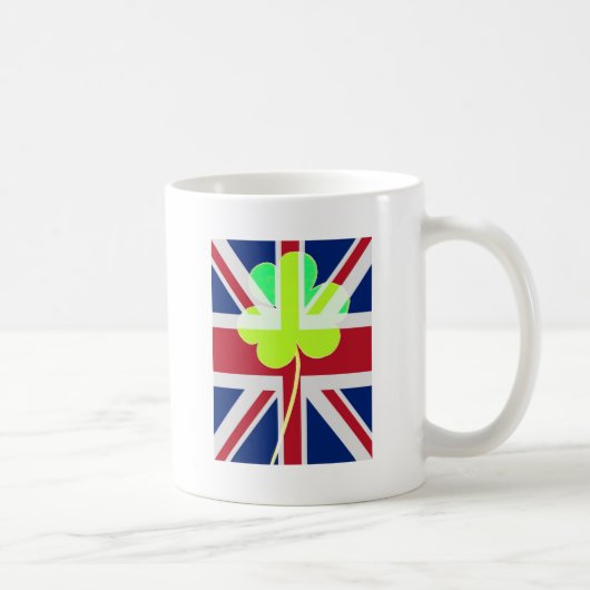 Ierse vlag Shamrock Clover St. Patrick UK Koffiemok (Rechts)