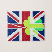 Ierse vlag Shamrock Clover St. Patrick UK Legpuzzel (Horizontaal)
