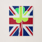 Ierse vlag Shamrock Clover St. Patrick UK Legpuzzel (Verticaal)
