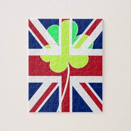 Ierse vlag Shamrock Clover St. Patrick UK Legpuzzel (Verticaal)