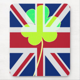Ierse vlag Shamrock Clover St. Patrick UK Muismat