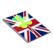 Ierse vlag Shamrock Clover St. Patrick UK Notitieboek (Rechterzijde)