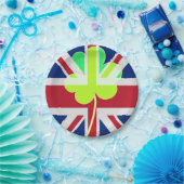 Ierse vlag Shamrock Clover St. Patrick UK Papieren Bordje (Feest)