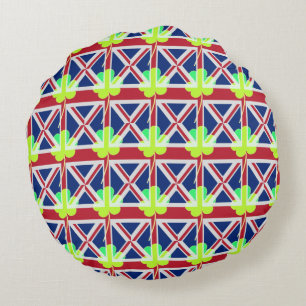 Ierse vlag Shamrock Clover St. Patrick UK Rond Kussen