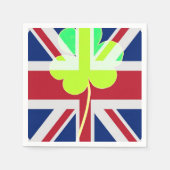 Ierse vlag Shamrock Clover St. Patrick UK Servetten (Voorkant)
