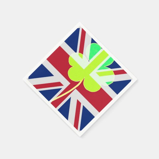 Ierse vlag Shamrock Clover St. Patrick UK Servetten (Hoek)