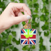 Ierse vlag Shamrock Clover St. Patrick UK Sleutelhanger (Hand)