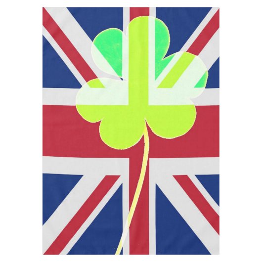 Ierse vlag Shamrock Clover St. Patrick UK Tafelkleed (Voorkant)